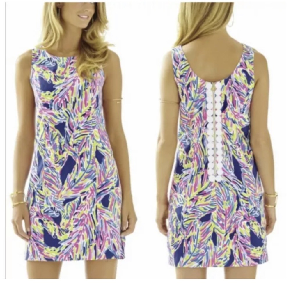 Lilly Pulitzer Cathy Shift Dress Indigo Palm